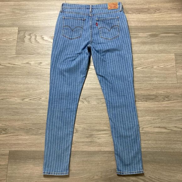 Levi's 721 High Rise Skinny Jeans Striped Size 31 - Picture 6 of 7